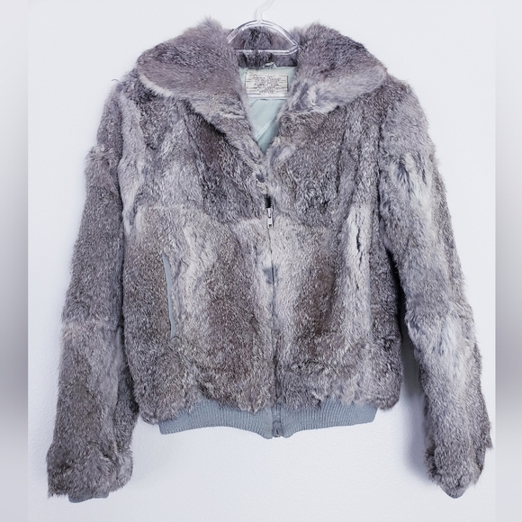 Vintage Jackets & Blazers - Vintage Dino Ricco Rabbit Fur Full Zip Jacket